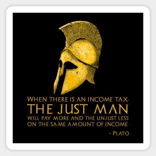 Ancient Greek Plato Quote - Libertarian Philosophy Sticker